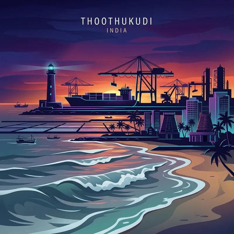 Thoothukudi harbour coastal scenery